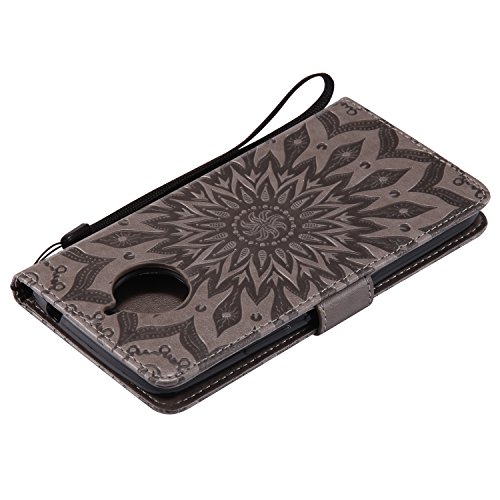 WindTeco Cover Moto E4 Plus, Girasole di Emboss