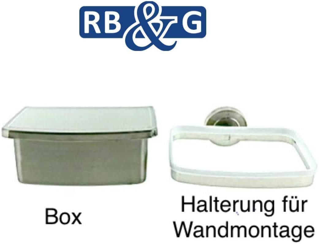 RB&G Premium Feuchttücherbox- aus hochwertigem Edelstahl/kein Austrocknen der Tücher/Halter für Feuchtes Toilettenpapier