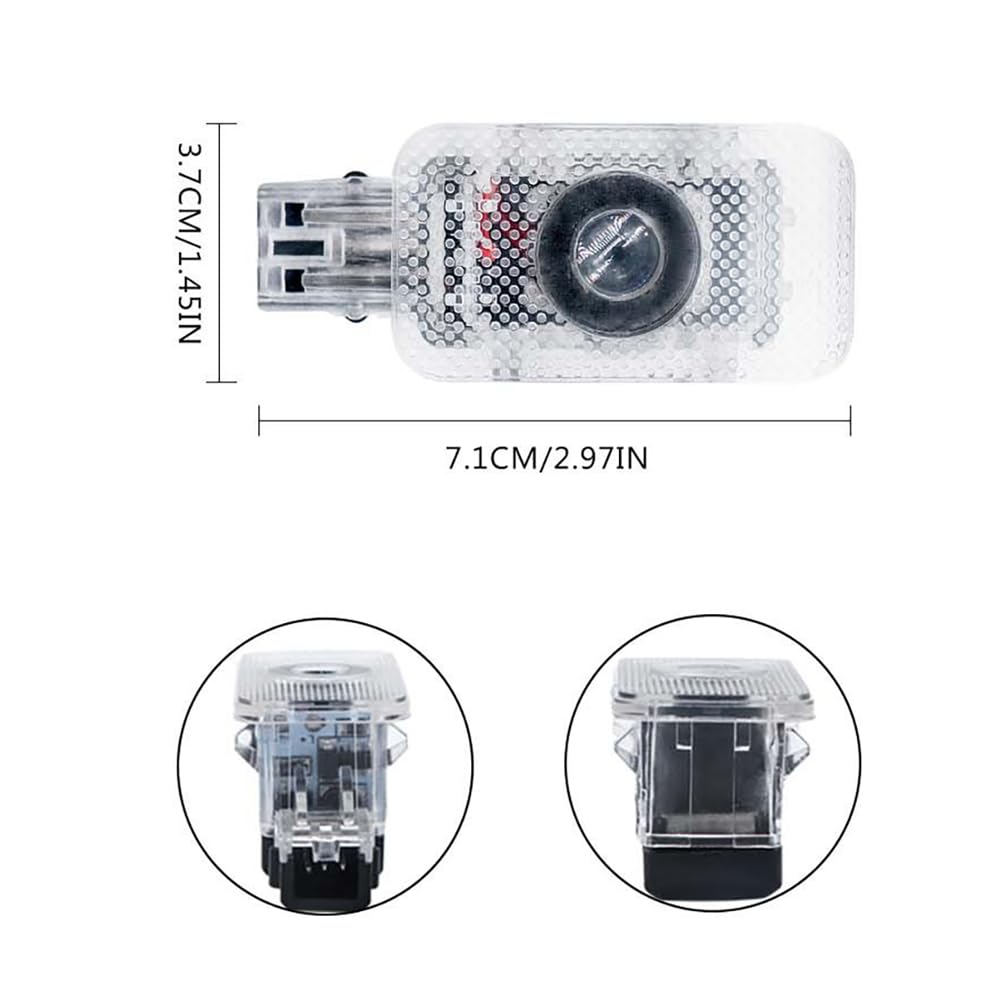 LED Vehículo Bienvenido Puerta De La Luz De Cortesía Logo Proyector De Luz Para V40 V60 S60 S80 XC60 XC90,Blanco