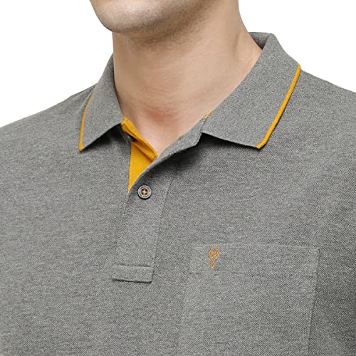 Classic Polo Mens Cotton Blended Solid Half Sleeve Regular Fit Polo Neck T-Shirt