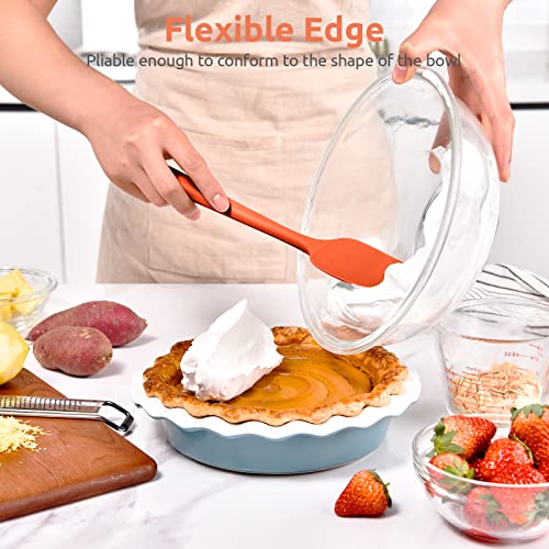 Image of U-Taste Silicone Spoon Spatula, 600F High Temp Spoonula, 11.38 inch, Orange