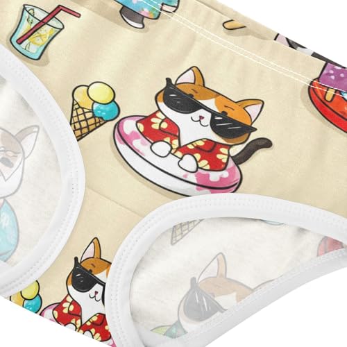 Girls Underwear Toddler 2t Cotton Cute Panties Girl Fun Print Kids Undies Briefs Cute Cartoon Cats Summer Vacation4