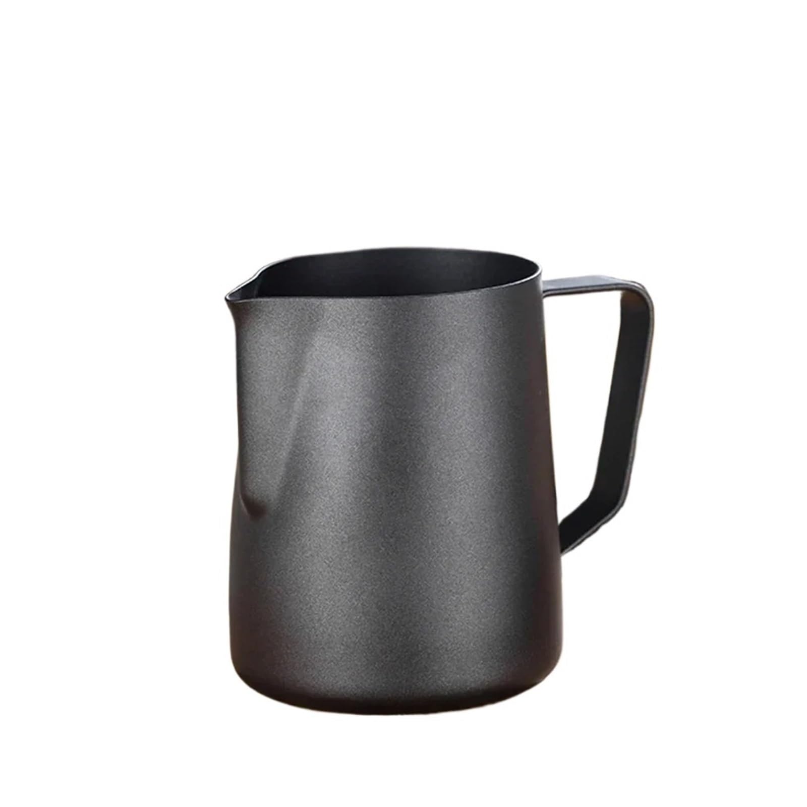 Jarra de espuma leche acero inoxidable, herramienta Barista, café, Latte, 2 uds Para Espumar(Black,350ml)
