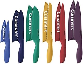 Cuisinart C55-12PCKSAM 12 Piece Color Knife Set with Blade Guards (6 knives and 6 knife covers), Jewel - Amazon Exclusive