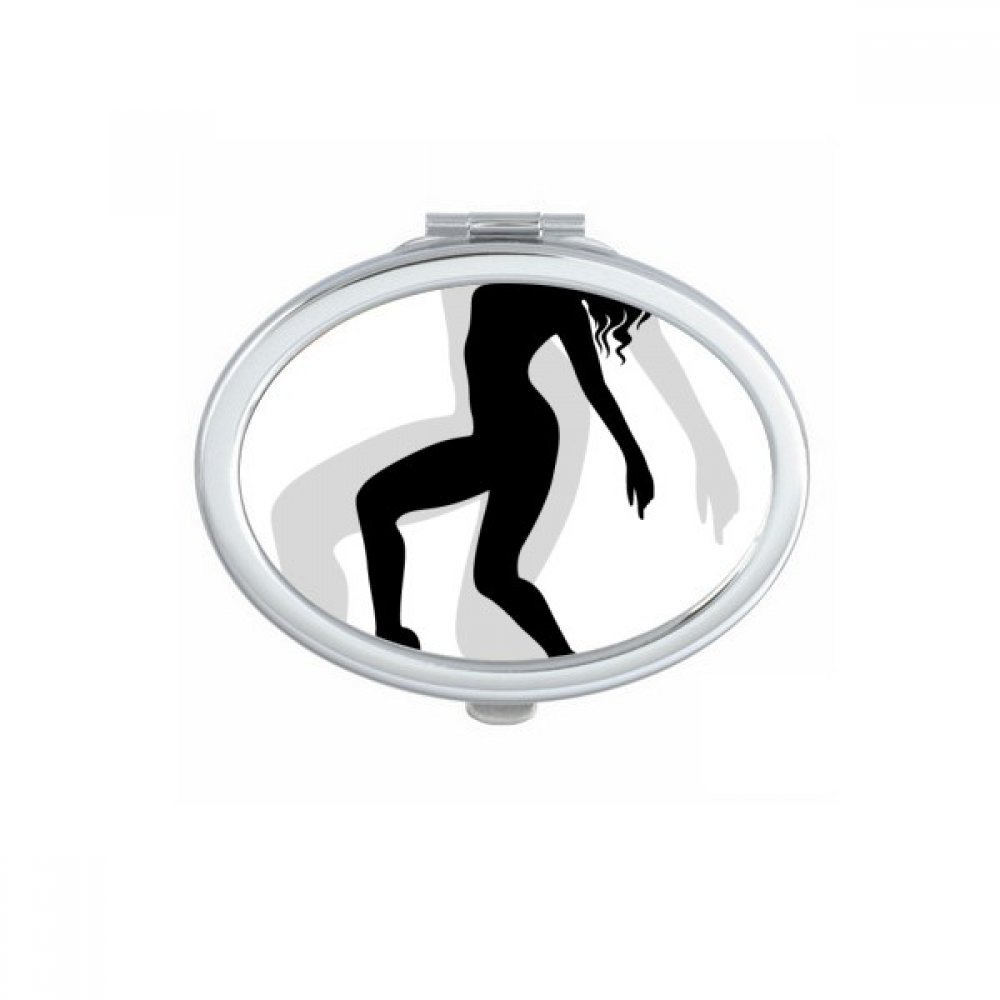 Miroir de maquillage compact mignon idée cadeau original silhouette multicolore