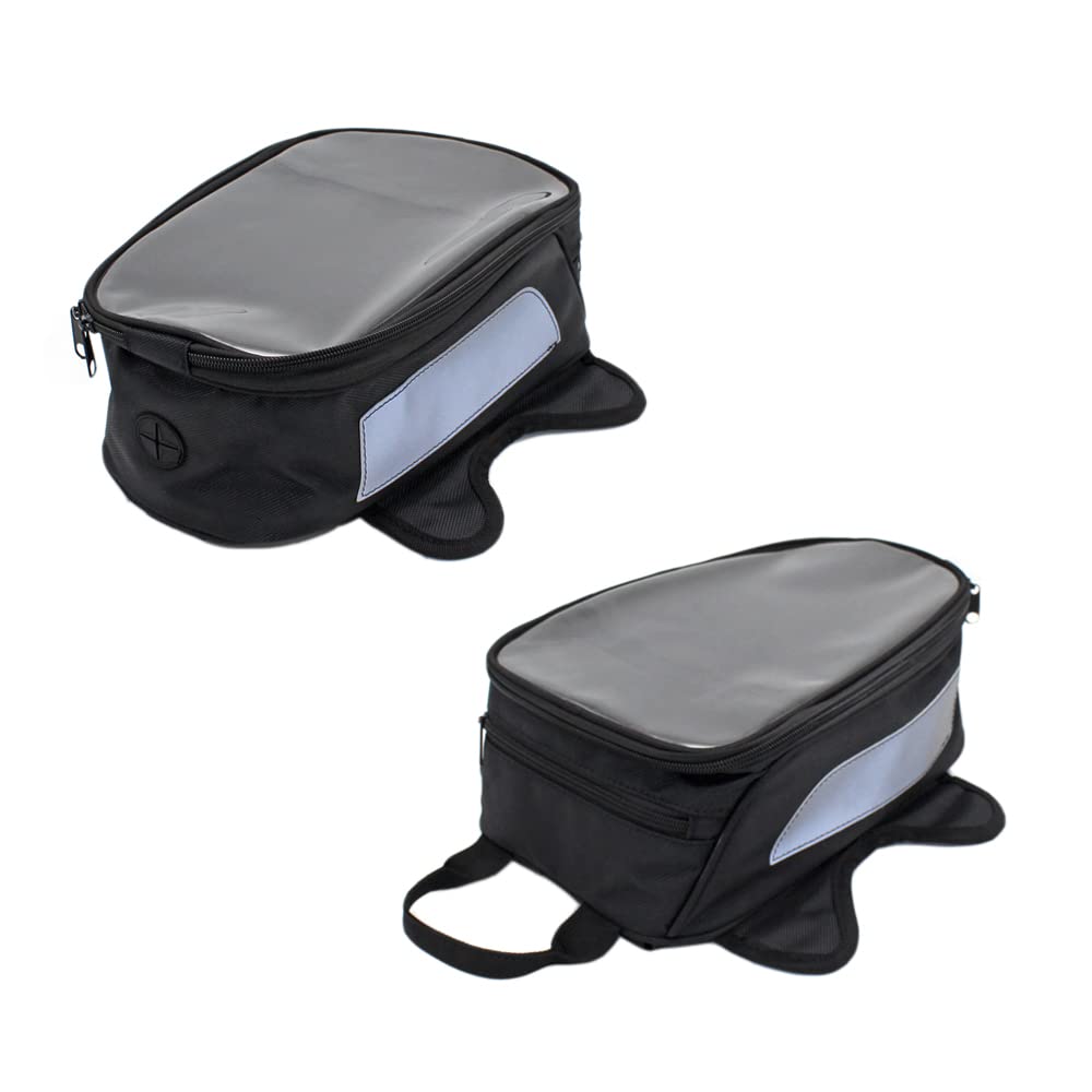 Riloer 1 sac de réservoir de moto en tissu Oxford imperméable pour la plupart des motos, 31 x 20 x 11 cm, noir