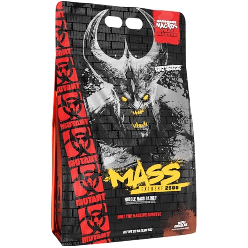 MUTANT Mass XXXTREME 2500 (20lbs) Triple Chocolate, 20.28 liters