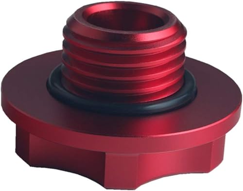 Miniatura 3 de DEWHEL Tapa de llenado de aceite de aluminio Billet para 1999-2010 Ford Powerstroke Diesel 6.0L 7.3L 6.4L (rojo)