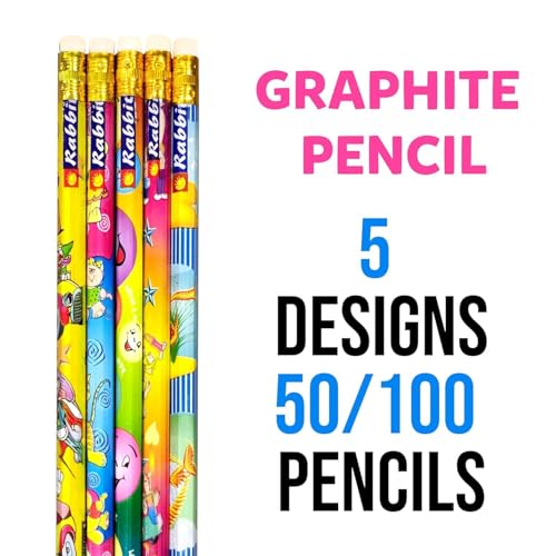 Image of Pencils | Super Fun Unicorn & Space Cartoon Theme Dark Lead Pencils for Kids | HB Writing Pencils for Girls & Boys | School & Return Gift Stationery. (Cartoon Pencil (100))