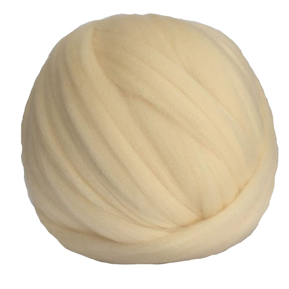 Wolle, 1000 g/Knäuel, superdickes Wollgarn, dickes Vorgarn, Hand-/Armstrickgarn,Wollgarn, dickes Vorgarn, Hand-/Armstrickgarn, Überwurf- und Deckengarn, Häkelwolle (Farbe: Hellkhaki) (Beige)