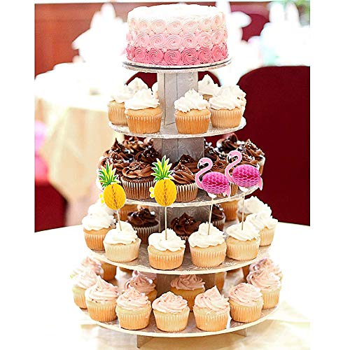 ZARRS Hawaii Cake Picks,50 Stück 3D Flamingo Ananas Kuchen Topper Cocktail Dekoration Getränk für Sommer Hawaii… - Image 7