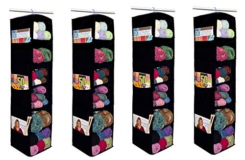 Innovative Home Creations Colonial 4850-BLK 6-Shelf Yarn and Craft Organizer, 48 by 11 by 11-Inch, Black (4)