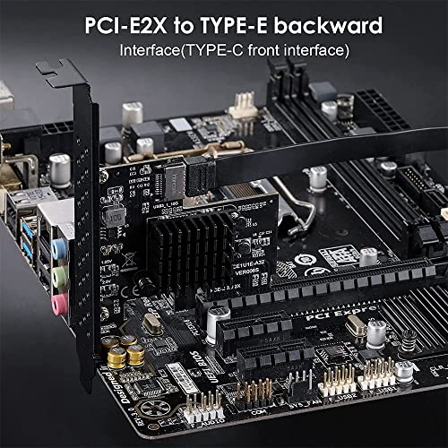 Carte PCI-E USB 3.1 Gen2 10 Gbps pour ajouter un connecteur interne Type-E - 5