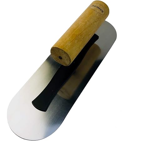 BANCOO Double Round Head Stainless Steel Trowel, Ultra-thin And Super Elastic Art Coating Spatula, Professional Wall Art Polishing Trowel, Shimmer Stone & Diatom Mud & Texture Coating Spatula