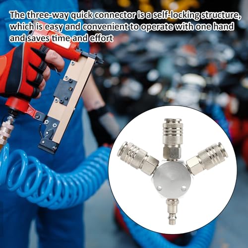 Accesorios de conexión rápida de 3 vías resistentes para compresor 3