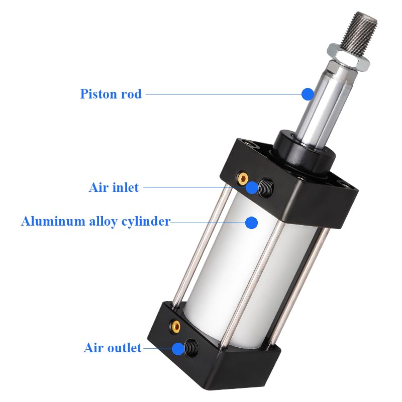 Cylindre pneumatique SC80 double effet 80mm piston haute résistance - 4