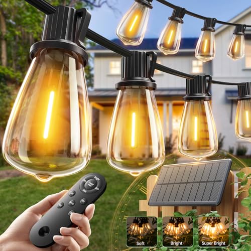 addlon 52(48+4) FT Solar String Lights Waterproof,Patio...
