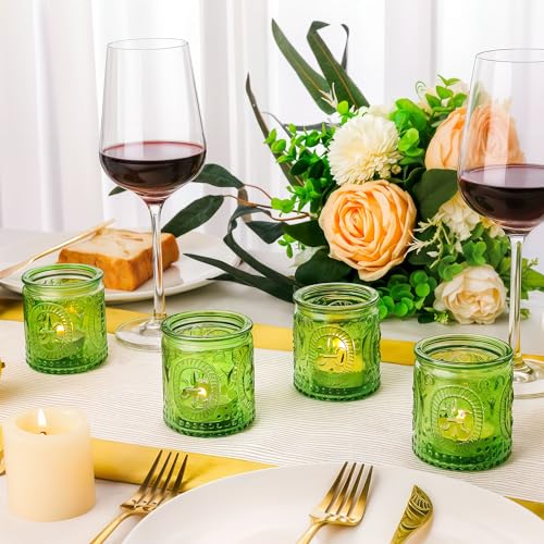 Lot de 12 photophores Vintage en Verre coloré pour Mariage, église, Chambre à Coucher et décoration de Table, fête d'anniversaire, Cadeaux Ensemble de 6...