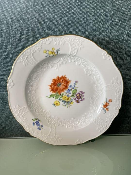 Amazon.co.jp: 004 マイセン『三つ花』meissen 掛け皿 プレート