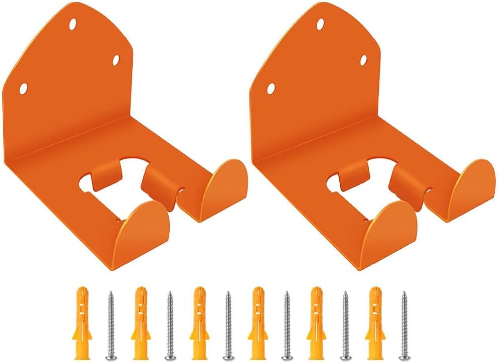 Uonlytech 2pcs Heavy Duty Lawn Mower Wall Mount Hooks Garage Storage for Tools Easy to Install Utility Hangers for Garage Garden Organization