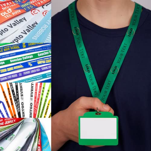 Personalisierte Schlüsselbänder – Individuelle Nackenträger mit Logo/Foto/Text/Namen für Büro, Firma, Schule oder Veranstaltungen
