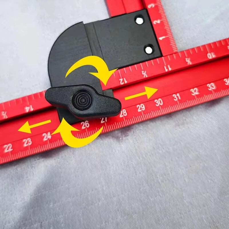 VIDOO Dima per Fresatrice Regolabile in Alluminio Cornice Quadrata 53cm Guida Scanalatura 0-500mm Lavorazione Legno