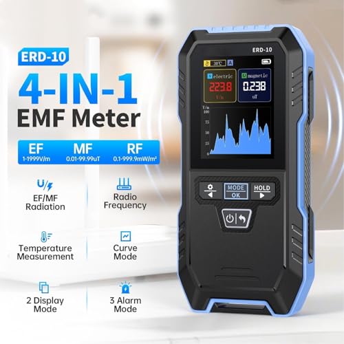 Detector EMF 3 en 1 campo eléctrico magnético y RF miniatura 7