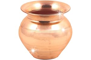 Shubhkart 7 cm Height Copper Kalasam Vessel for Puja Decoration