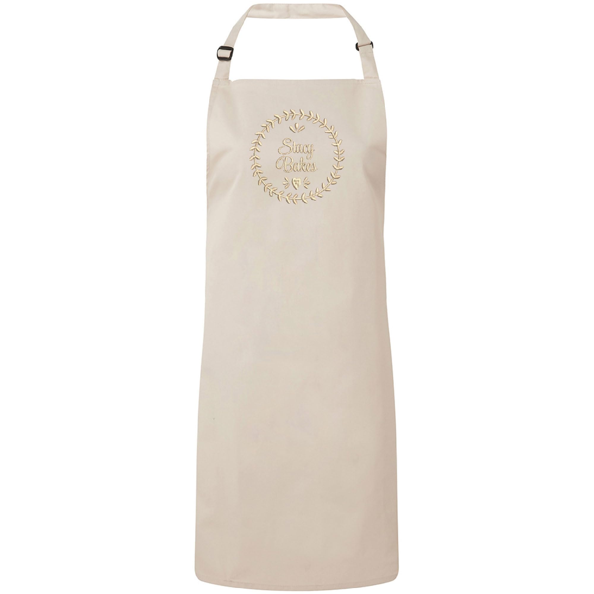 Personalised Embroidered Apron Ladies Apron/Baking Apron/kitchen Apron/Mother's Day Gift/Birthday Gift 15 Colours Avalable (Natural)