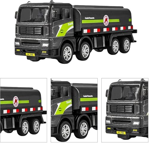 Image of Unbreakable Friction Power Fuel Truck Die cast Alloy Model Water Tanker Toy for 3+ Years Old Kids Boys Girls Engineering Construction Vehicle