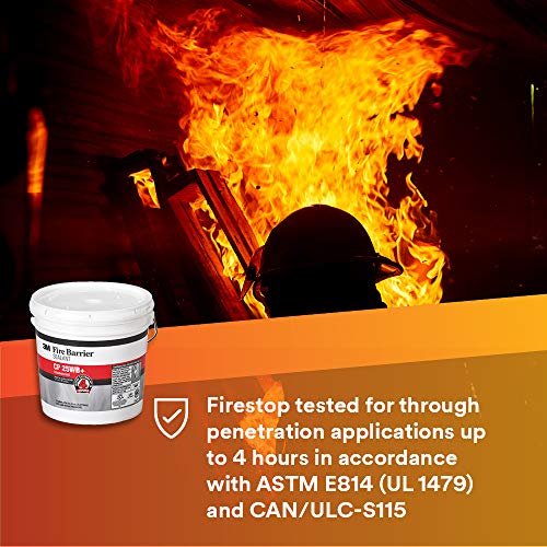 Image of 3M Fire Barrier Sealant CP 25WB+ - for Commercial, Industrial and Residential Applications - 2 Gallon Drum (Pail) - Red
