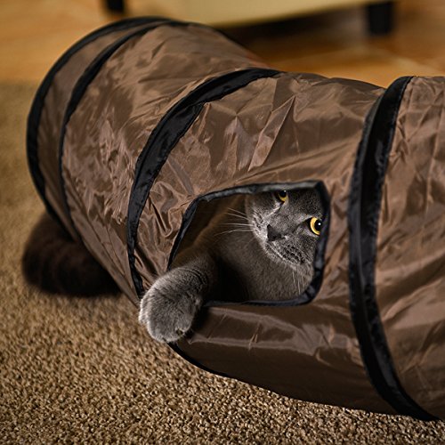 Pawz Brinquedo de Gatos Interativo, Túnel Dobrável para Coelhos, Gatinhos, Furões e Cães Pequenos co