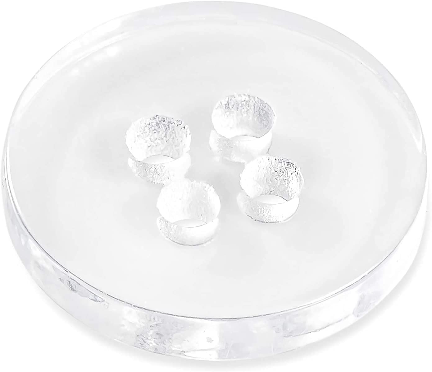 Botones de costura de 4 agujeros botones de costura para pantalones, botón de vestir, botones redondos de plástico de 0.5 pulgadas, botón transparente para manualidades, 20 L, paquete de 12