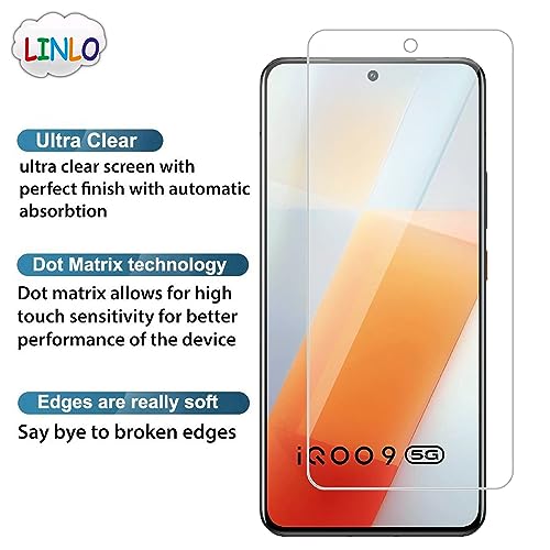 Image of Tempered Glass Screen Protector Compatible for iQoo 9 5G with Full Screen Coverage; Except Edges and Easy Installation Kit(Transparent), Pack of 1