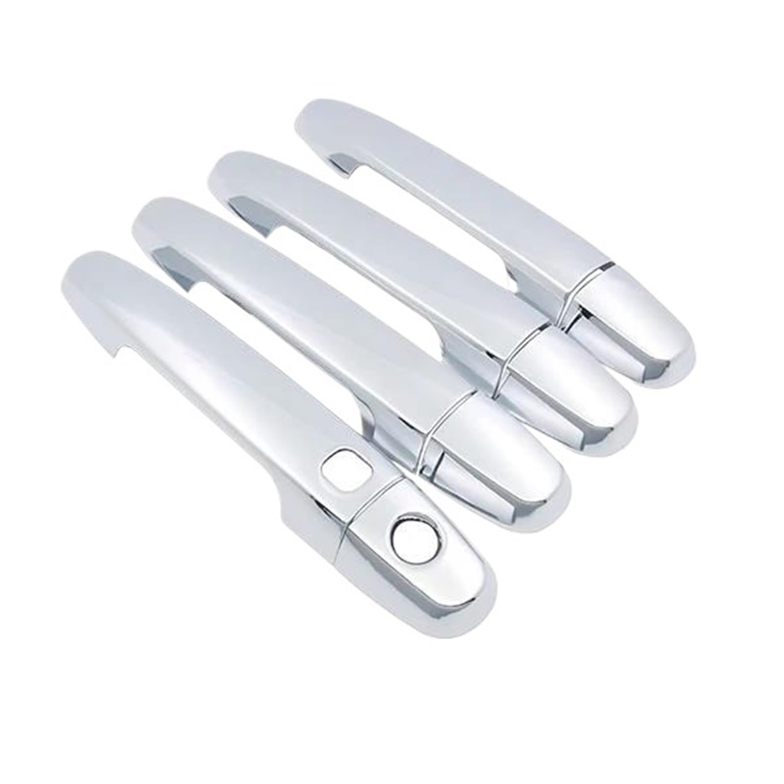 Hrqctim 1 Button 1 Keyhole Chrome Car Door Handle Cover Trim For Toyota For Corolla For Axio For Altis For Fielder For Auris E140 E150 2007-2013(1 Button 1 Keyhole)