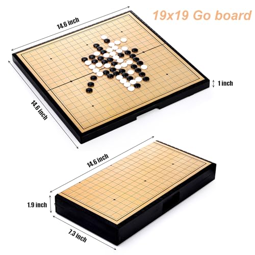 Juego de mesa Yarlung Go, tablero plegable 19x19 magnético miniatura 2