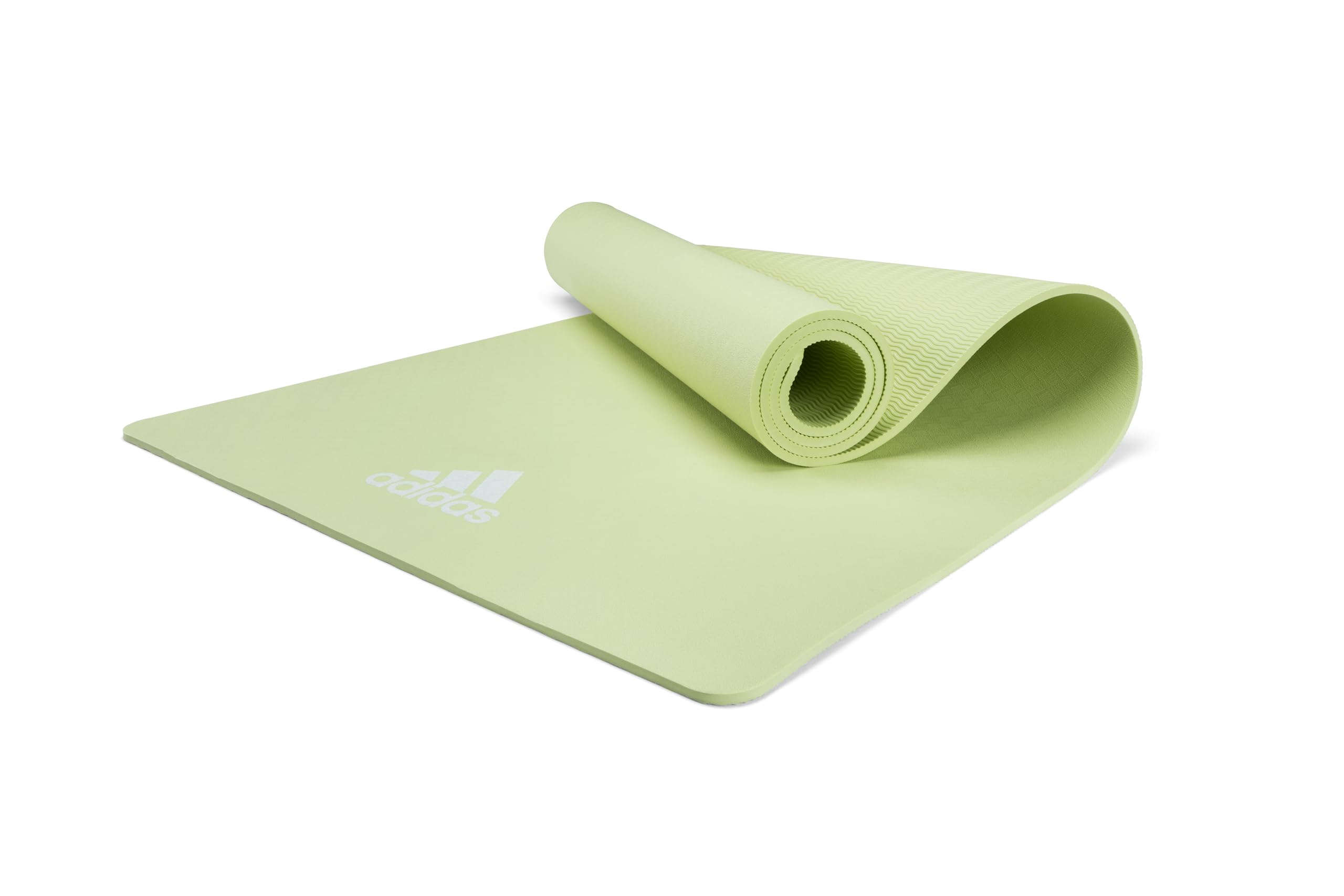 adidas Yoga Mat Thick 8mm EVA Foam Non Slip Exercise Workout Mats for Men and Women - Ideal for Home Gym Fitness, Yoga, Pilates, Studio - Lightweight, Rollable, Foldable (69" L x 24" W)
