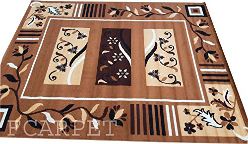Image of Modern Carpet FINE Wool Soft Touch 150X200 CM(5X7 FEET) Gold Multi