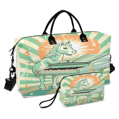 Sac de sport de natation licorne mignon avec sa trousse de maquillage assortie pour voyage