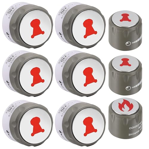 67692 Control Knob Kit for Weber Summit 9 Pack Grill Knobs Kit Replacement Weber Summit 660/670 Gas Grills Knob with 6 Main Burner Lighted Control Knobs 1 IR Knob 1 Smoke & 1 Grill Burner Control Knob