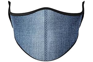 Stretch Cloth Denim Print Women's Face Mask