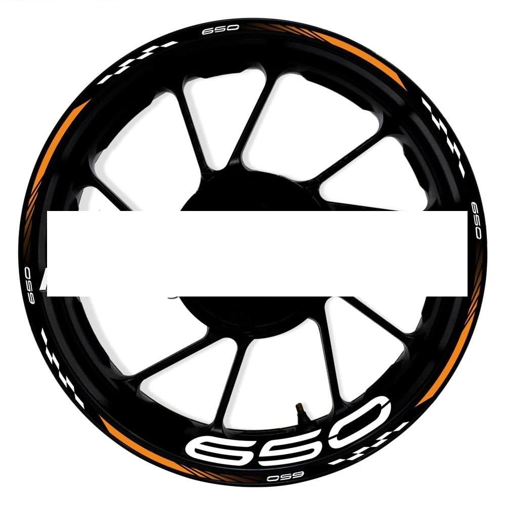 Stickers Motorcycle Wheel Stickers Reflective Decals Rims for Kawasaki Z650 Z 650 Z-650(Style 3)