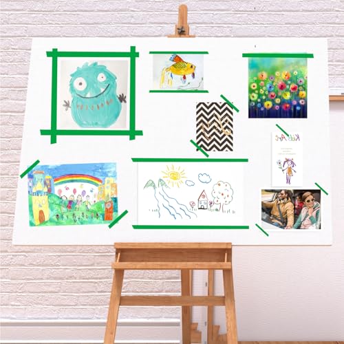 Image of CIATBYYJ 4 Rolls Pinstripe Tape, Green Automotive Masking Tape for Painting, High Adhesion Masking Tapes for DIY, Car, Paint, Art Creat (1 /16, 1 /8, 1 /4 and 1 /2 Inch Wide x 52 Yard Long)
