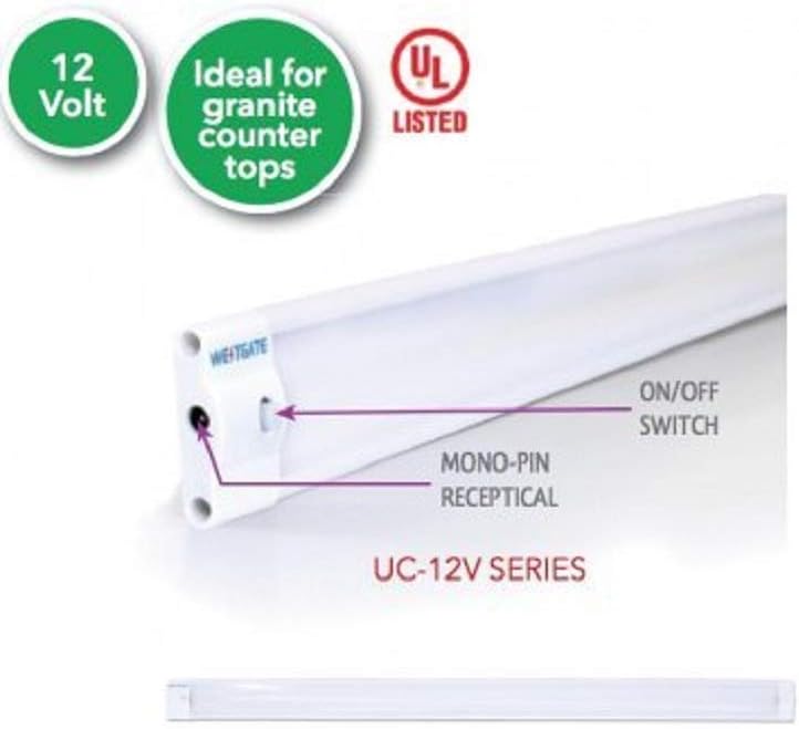 Westgate Lighting LED Under Cabinet Lighting - Extruded Aluminum housing LED Lighting –12V Interior Application LED Light (3W 3000K Warm White)