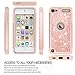 LeYi for iPod Touch 7 Case, iPod Touch 6 Case, iPod Touch 5 Case with Tempered Glass Screen Protector [2 Pack],Glitter Bling Phone Case for iPod Touch 7th/ 6th/ 5th Generation Rose Gold