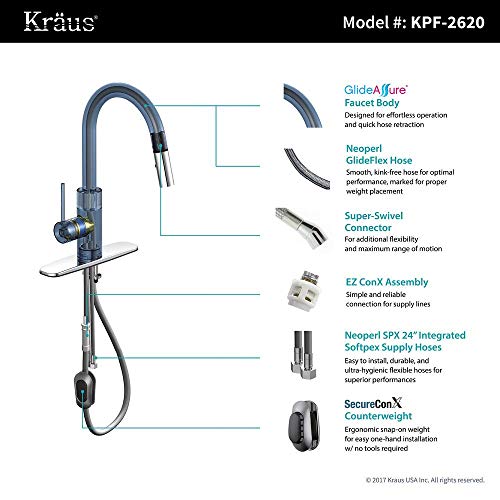 Kraus KPF-2620SFS Oletto Single Handle Pull Down Kitchen Faucet thumb #6