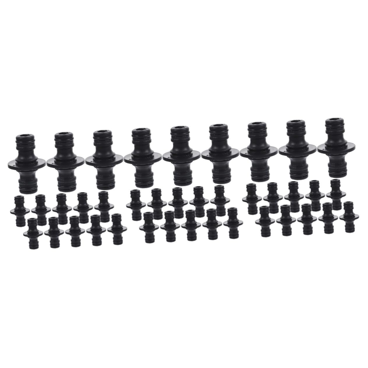 TOYANDONA 3 Series Conector Rápido Conectar Hose Accesorios De Conexión Rápida Irrigación Agua Adaptador De Manguera De Jardín Conector De Manguera De Plástico El Plastico Negro 25 Piezas*3