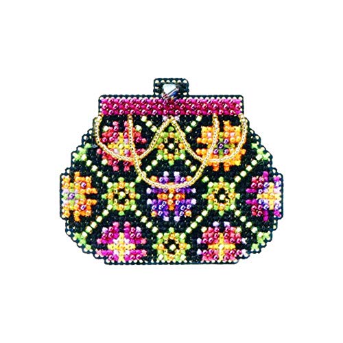 Image of Coin Purse Beaded Counted Cross Stitch Ornament Kit Mill Hill 2010 Spring Bouquet MH18-0104