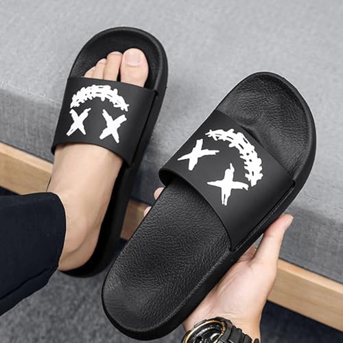 Fashion Men's Cartoon Personalized Smile Printed Non-Slip Cloud Slippers - Soft Non-Slip Indoor/Outdoor Slippers3