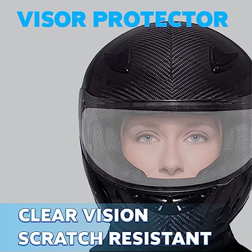 Image of NIKAVI Motorcycle Helmet Visor Protector - Helmet Face Shield Insert Fog-Resistant Clear Visor for Riding in Humid Cold Weather, Easy to Install, No Glue Residue Left, Long-Term Effect